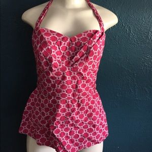 Anthropologie peplum halter top